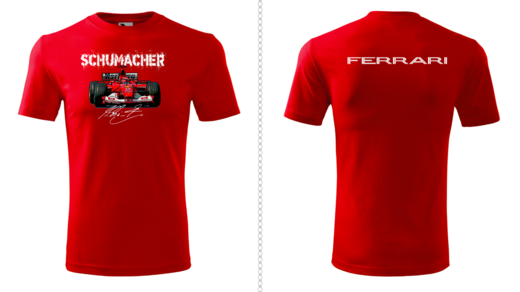 tričko Schumacher - červené- dětské