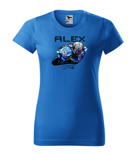 tričko Alex - azurově modrá - dámské