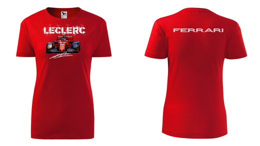 tričko Leclerc - červené  - dámské