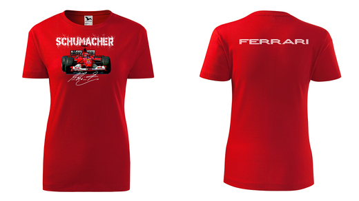 tričko Schumacher - červené  - dámské